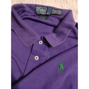 POLO Ralph Lauren‎ Men's Soft Interlock Cotton Purple With Green Pony XL